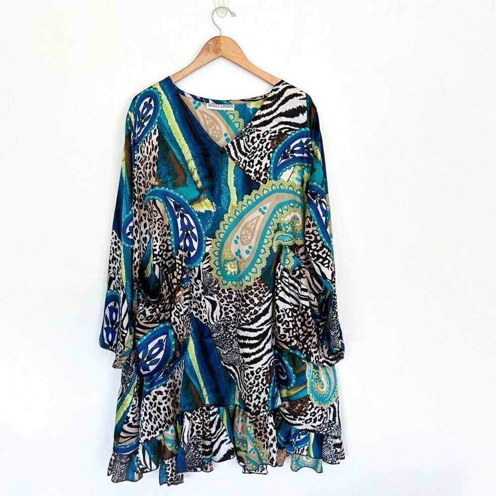 Skullz London Women’s Slinky Mixed Animal Print Paisley Avant Garde Lagen Look E